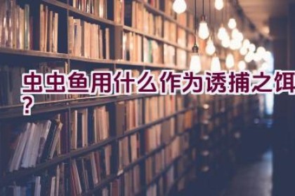 虫虫鱼用什么作为诱捕之饵？