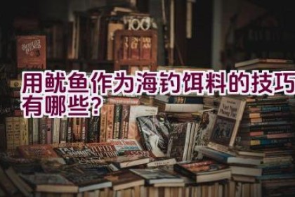 用鱿鱼作为海钓饵料的技巧有哪些？