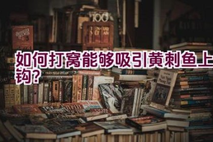 如何打窝能够吸引黄刺鱼上钩？