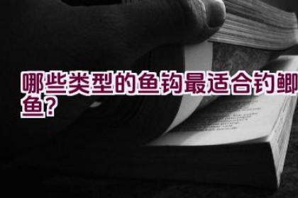 哪些类型的鱼钩最适合钓鲫鱼？