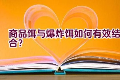 商品饵与爆炸饵如何有效结合？