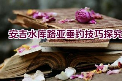 安吉水库路亚垂钓技巧探究