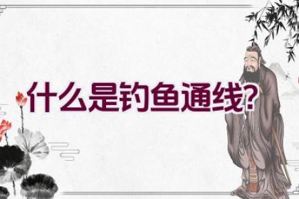 “什么是钓鱼通线？”