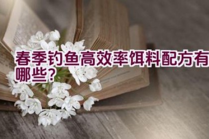 春季钓鱼高效率饵料配方有哪些？