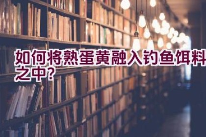 如何将熟蛋黄融入钓鱼饵料之中？