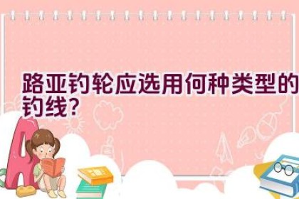 路亚钓轮应选用何种类型的钓线？
