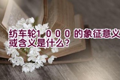 纺车轮1000的象征意义或含义是什么？