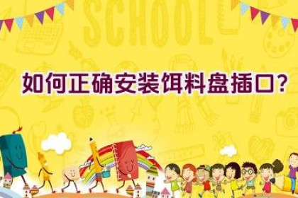 如何正确安装饵料盘插口？