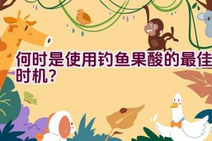何时是使用钓鱼果酸的最佳时机？