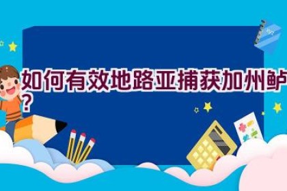 如何有效地路亚捕获加州鲈？