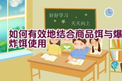 如何有效地结合商品饵与爆炸饵使用