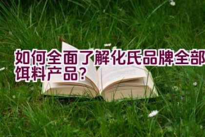 如何全面了解化氏品牌全部饵料产品？