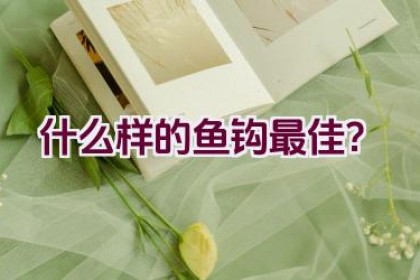 什么样的鱼钩最佳？