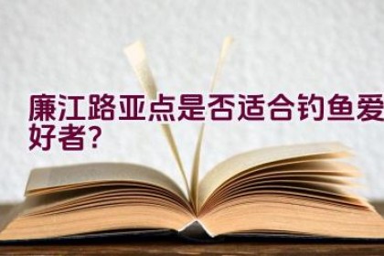 廉江路亚点是否适合钓鱼爱好者？