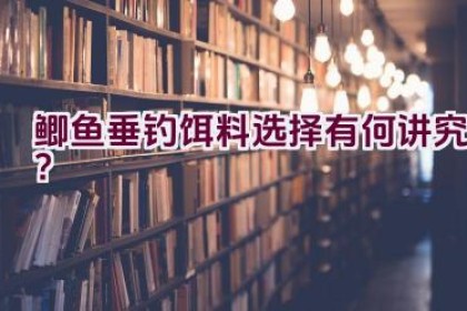 鲫鱼垂钓饵料选择有何讲究？