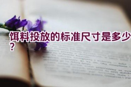 饵料投放的标准尺寸是多少？