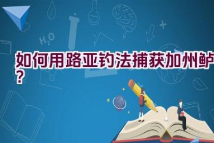 如何用路亚钓法捕获加州鲈？