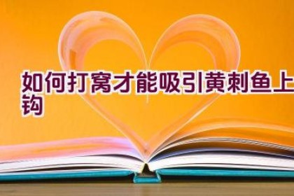 如何打窝才能吸引黄刺鱼上钩