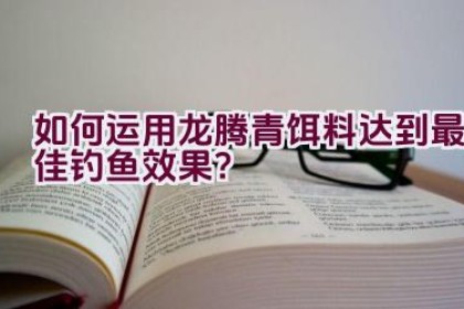 “如何运用龙腾青饵料达到最佳钓鱼效果？”