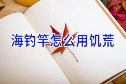 海钓竿怎么用饥荒