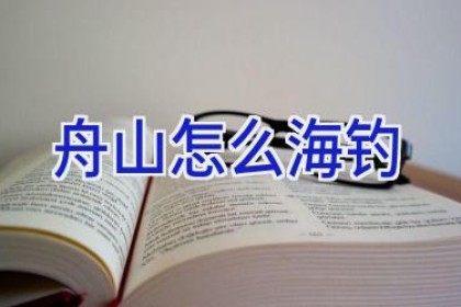 舟山怎么海钓