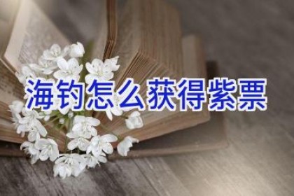 海钓怎么获得紫票