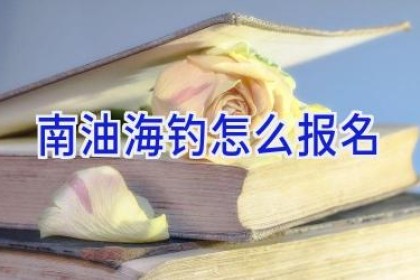 南油海钓怎么报名