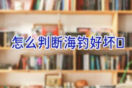 怎么判断海钓好坏