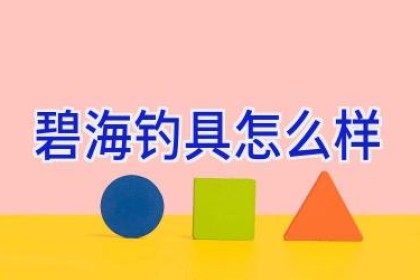 碧海钓具怎么样
