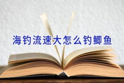 海钓流速大怎么钓鲫鱼
