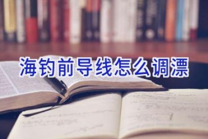 海钓前导线怎么调漂