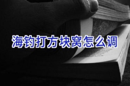 海钓打方块窝怎么调