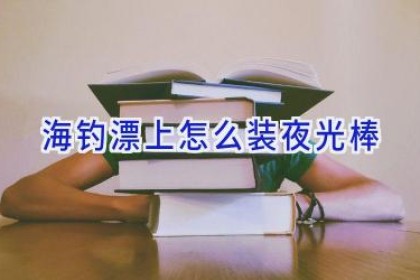 海钓漂上怎么装夜光棒