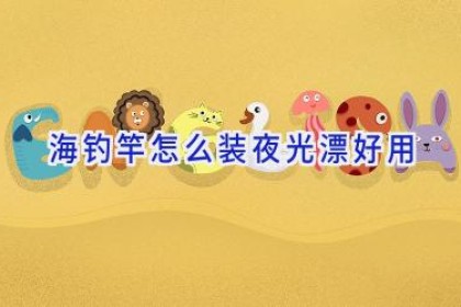 海钓竿怎么装夜光漂好用