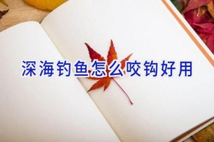 深海钓鱼怎么咬钩好用