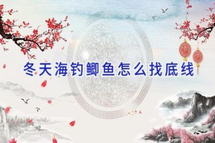 冬天海钓鲫鱼怎么找底线