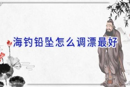 海钓铅坠怎么调漂最好