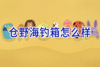 仓野海钓箱怎么样