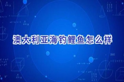 澳大利亚海钓鲤鱼怎么样