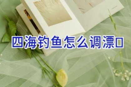 四海钓鱼怎么调漂