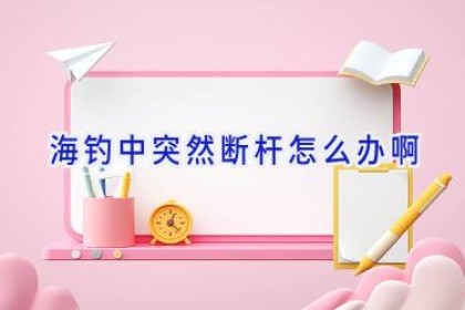 海钓中突然断杆怎么办啊