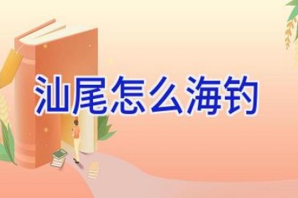 汕尾怎么海钓