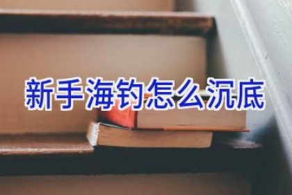 新手海钓怎么沉底