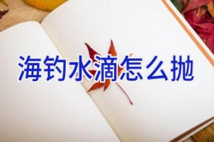 海钓水滴怎么抛