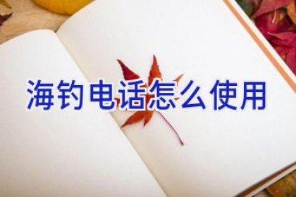海钓电话怎么使用