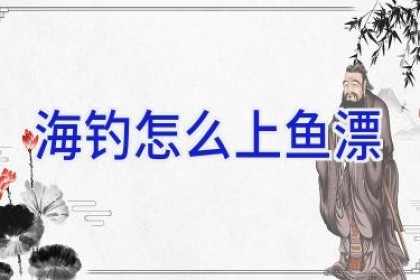 海钓怎么上鱼漂