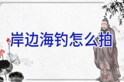 岸边海钓怎么拍