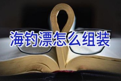 海钓漂怎么组装