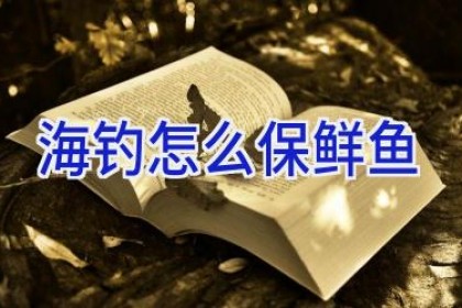 海钓怎么保鲜鱼