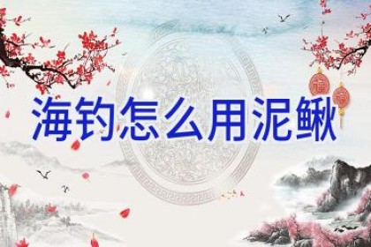 海钓怎么用泥鳅